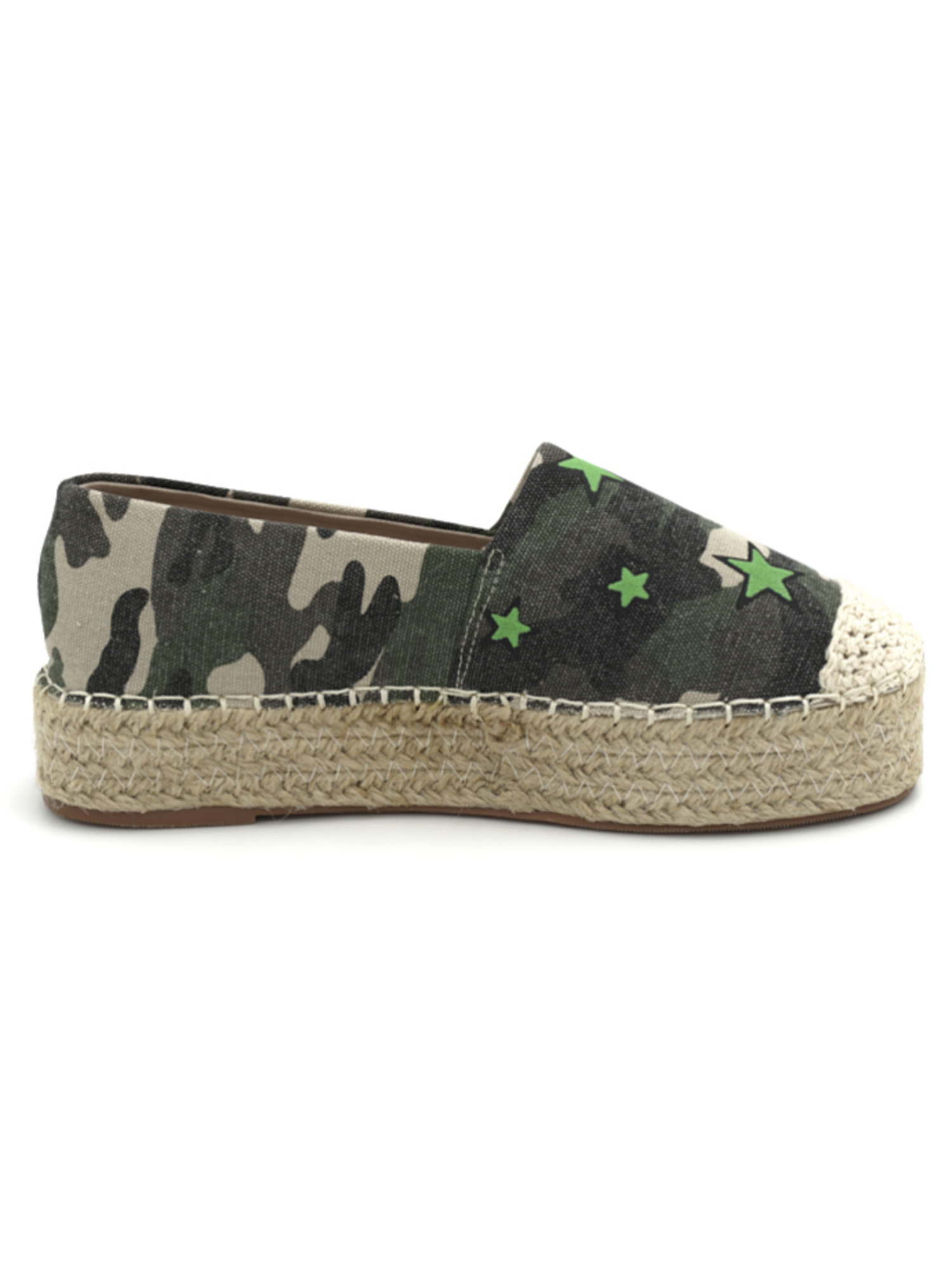 Espadrillas platform Gio Cellini da donna verde militare