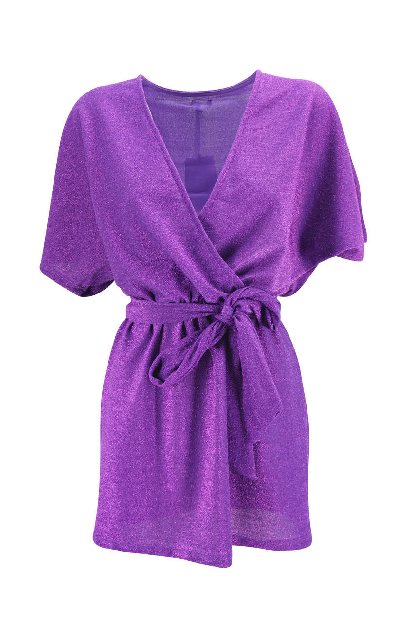 Exchange Lurex Short Dress / Purple
