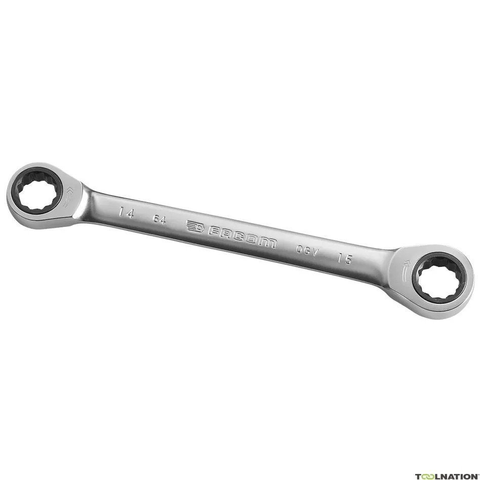 Facom 64.14X15 Chiave a cricchetto a doppio anello 12 lato 14 x 15 mm misure metriche