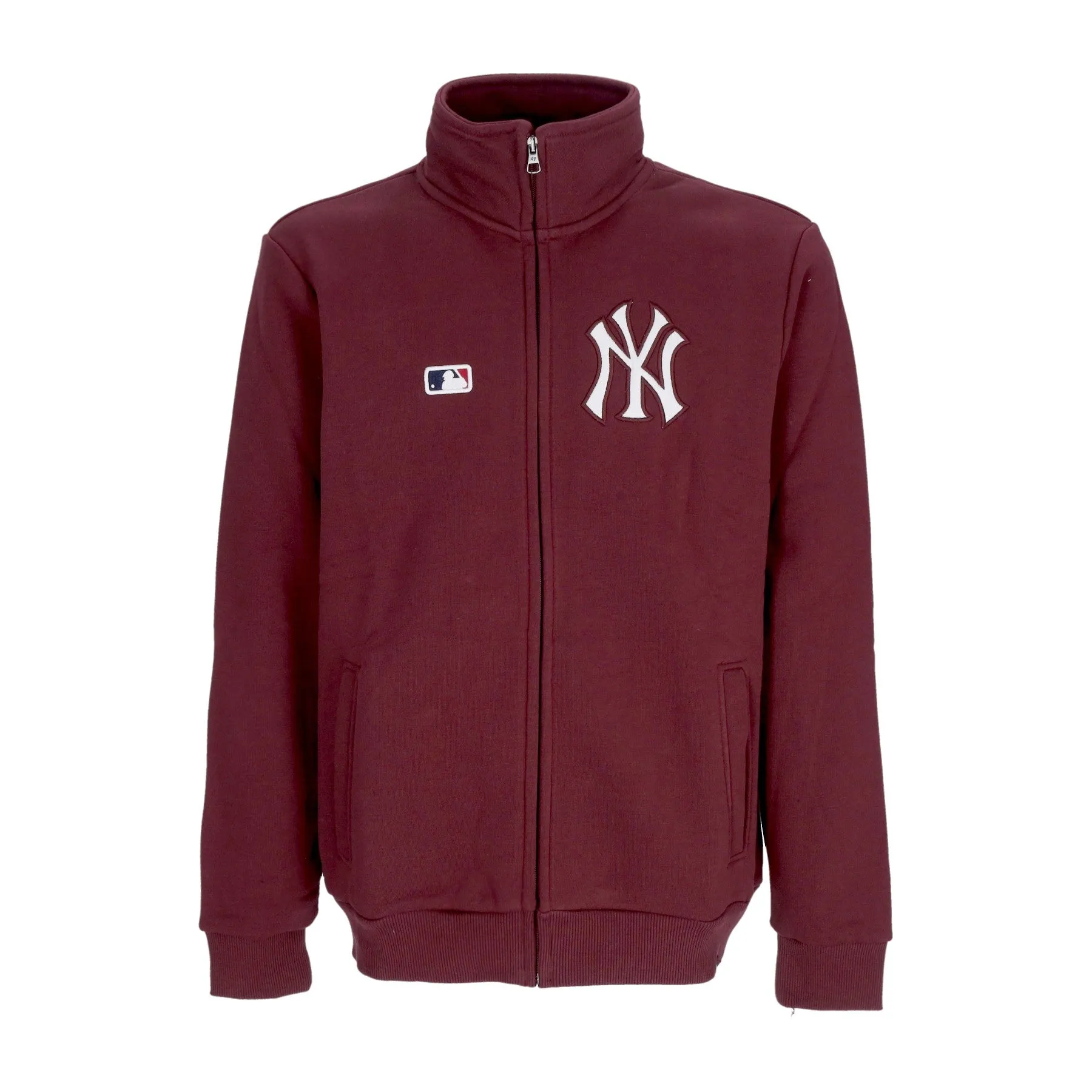 Felpa Collo Alto Uomo Mlb Islington Track Jacket Neyyan Dark Maroon