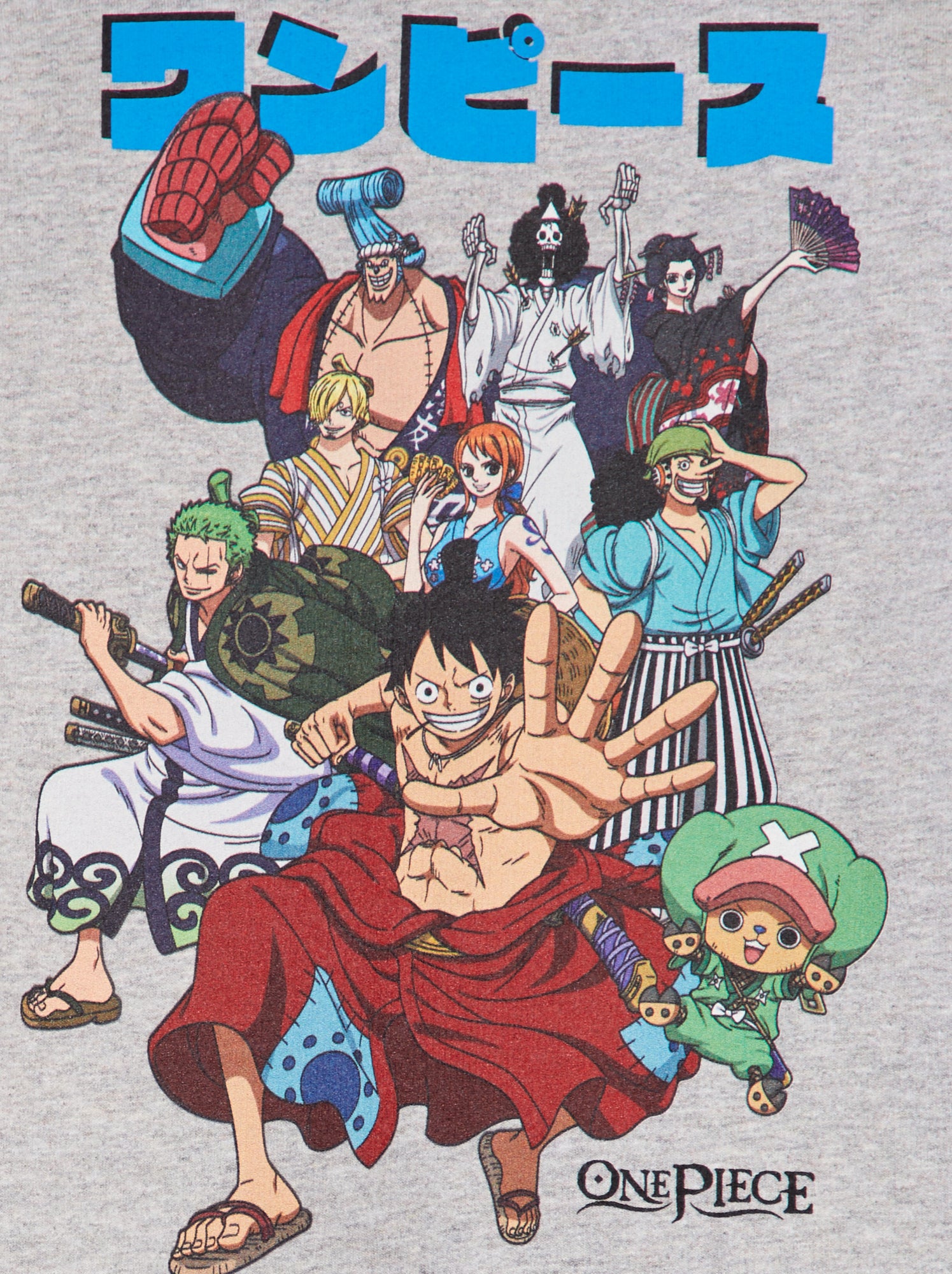 Felpa con cappuccio 'One Piece' - GRIGIO