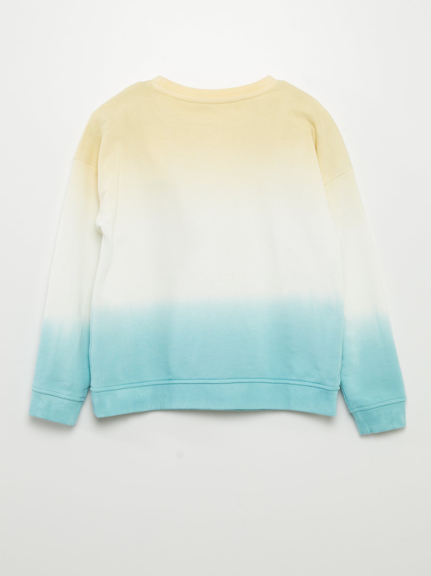 Felpa in french terry tie and dye - GIALLO