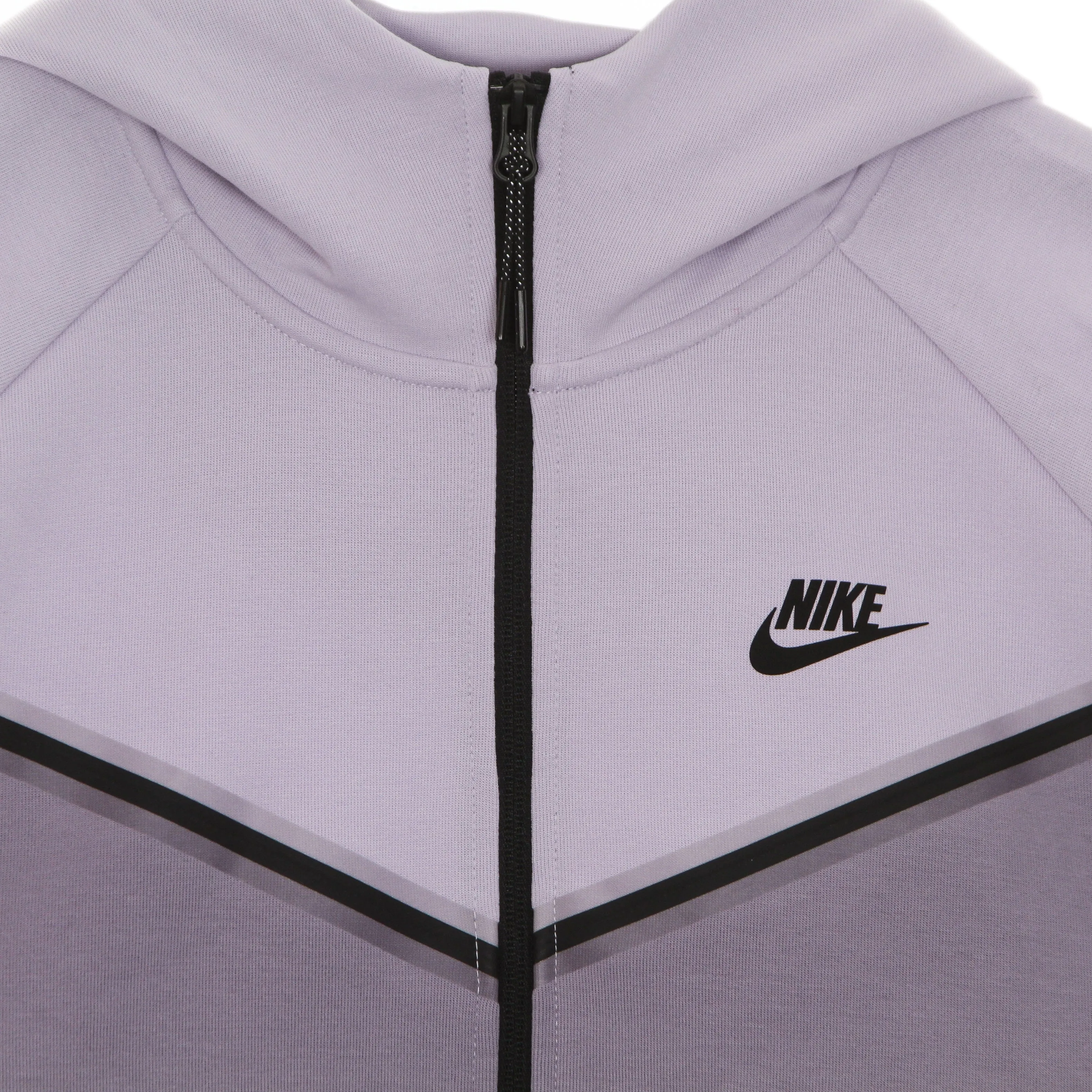 Felpa Leggera Cappuccio Zip Donna Sportswear Tech Fleece Infinite Lilac/violet Haze/black