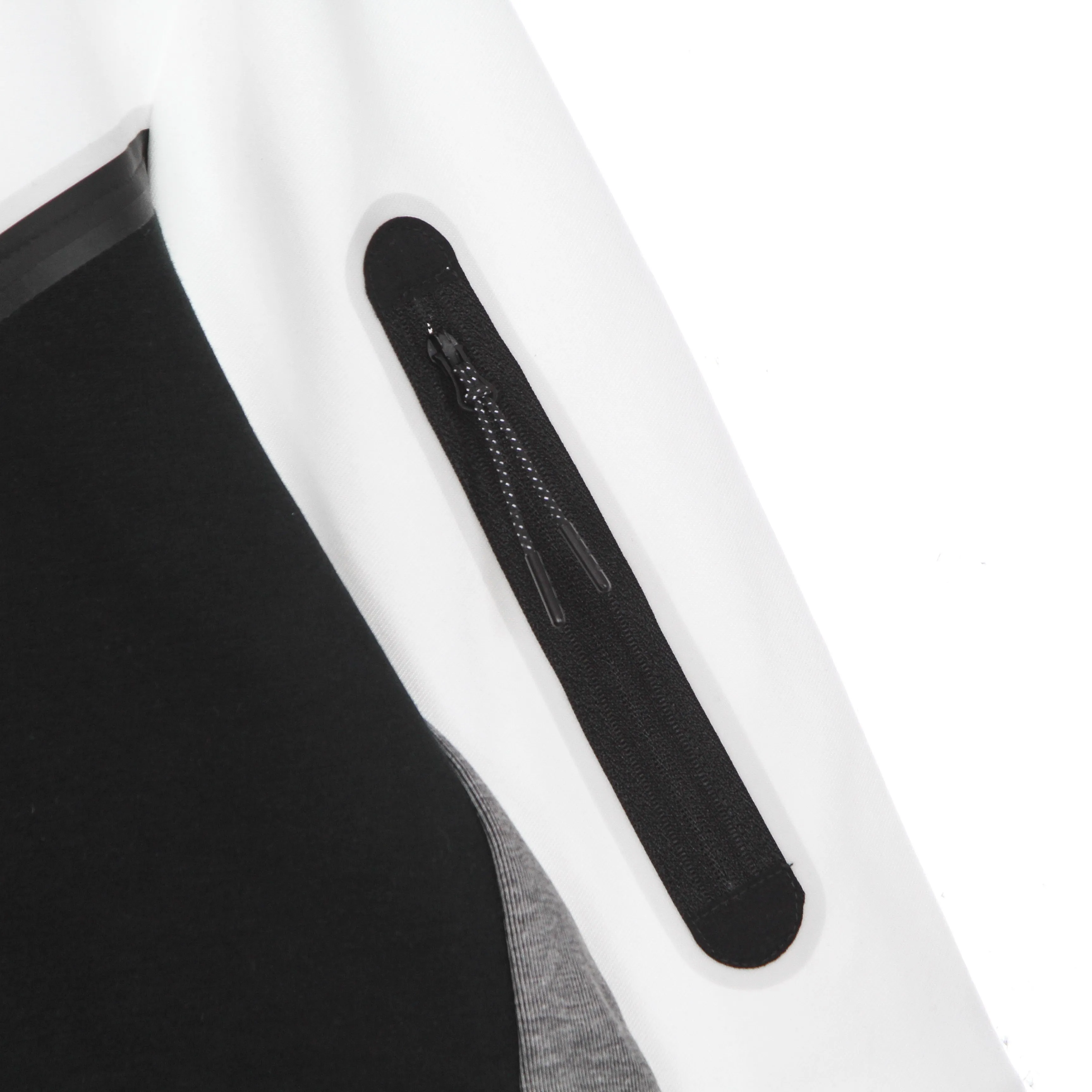 Felpa Leggera Cappuccio Zip Uomo Sportswear Tech Fleece Hoodie White/black/carbon Heather/black