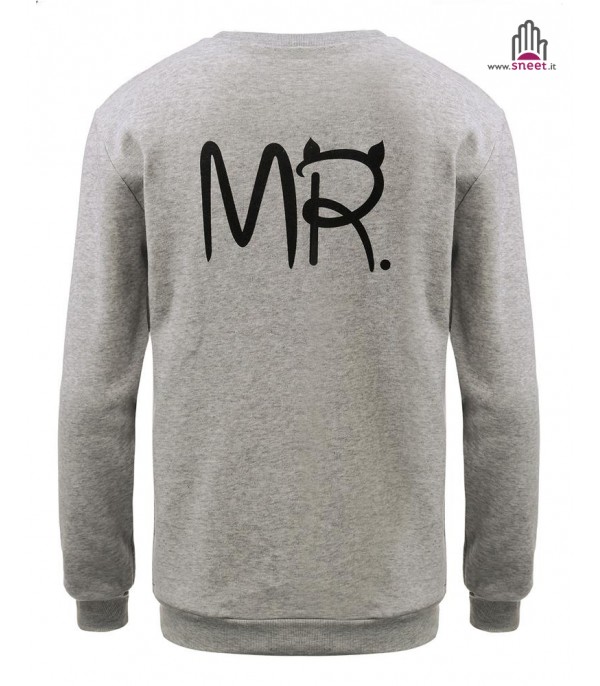 Felpa Mrs and Mr Rosa-Grigio - Dream Shop