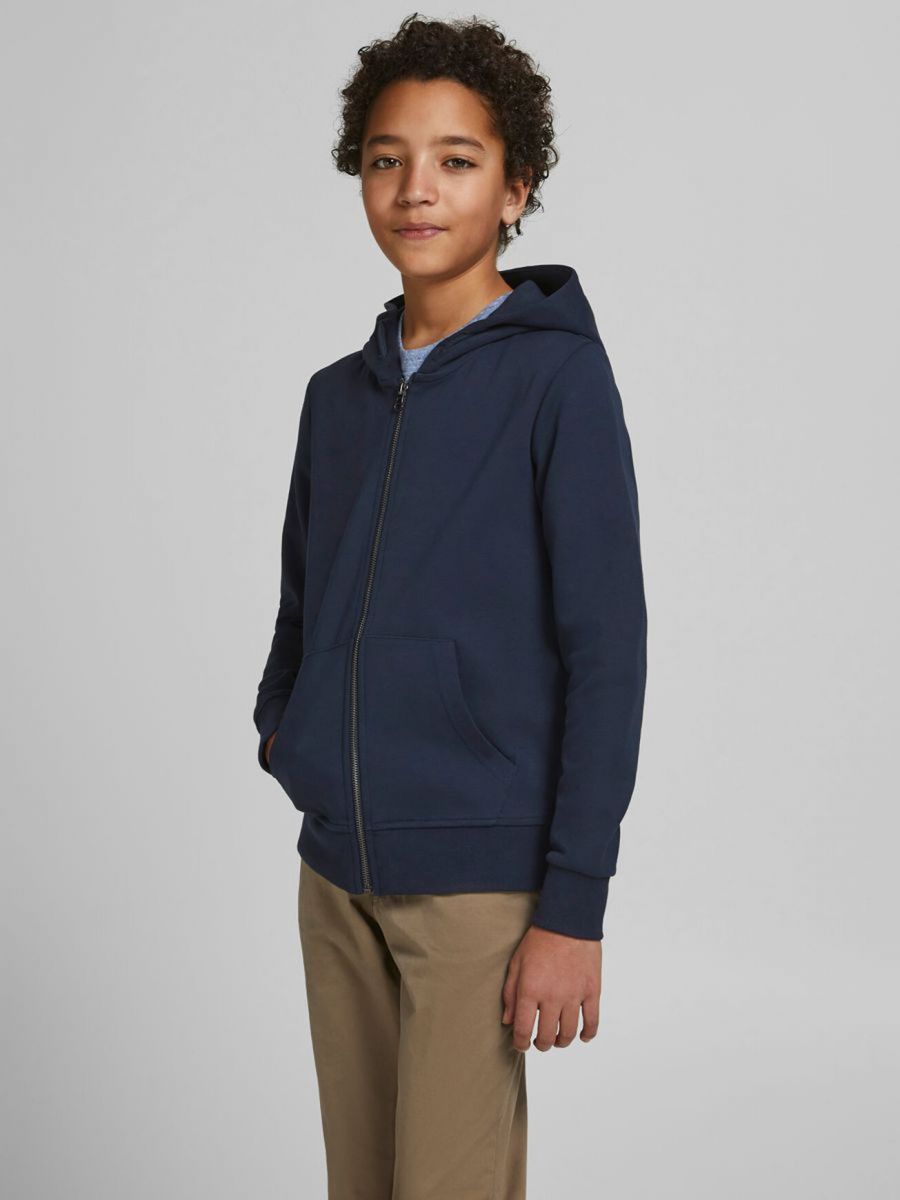 FELPA Ragazzo JACK&JONES 12182519 SWEAT ZIP HOOD NAVY BLAZER