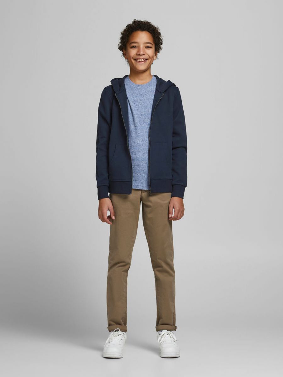 FELPA Ragazzo JACK&JONES 12182519 SWEAT ZIP HOOD NAVY BLAZER
