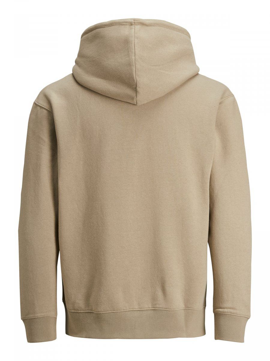 FELPA Uomo JACK&JONES 12179382 SOFT ZIP HOOD CROCKERY
