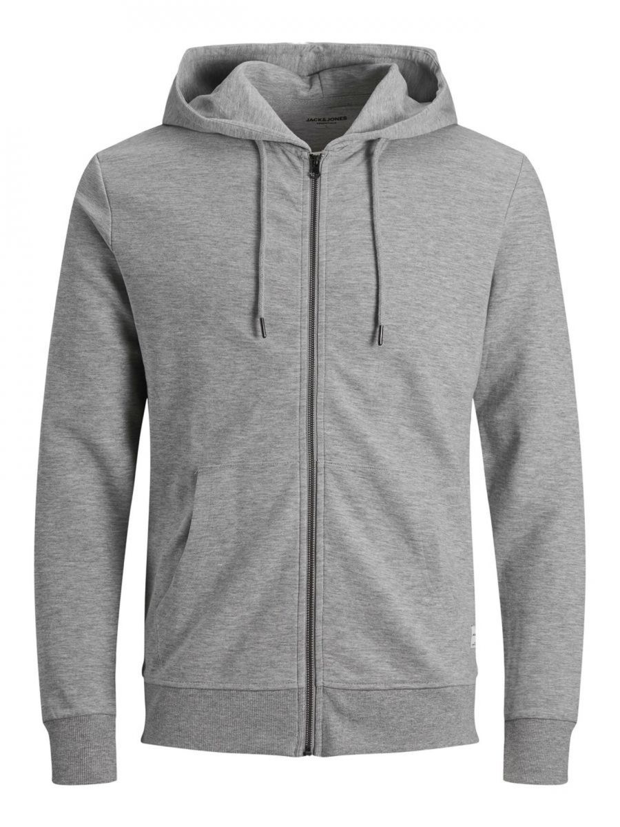 FELPA Uomo JACK&JONES 12181901 BASIC SWEAT LIGHT GREY MELANGE