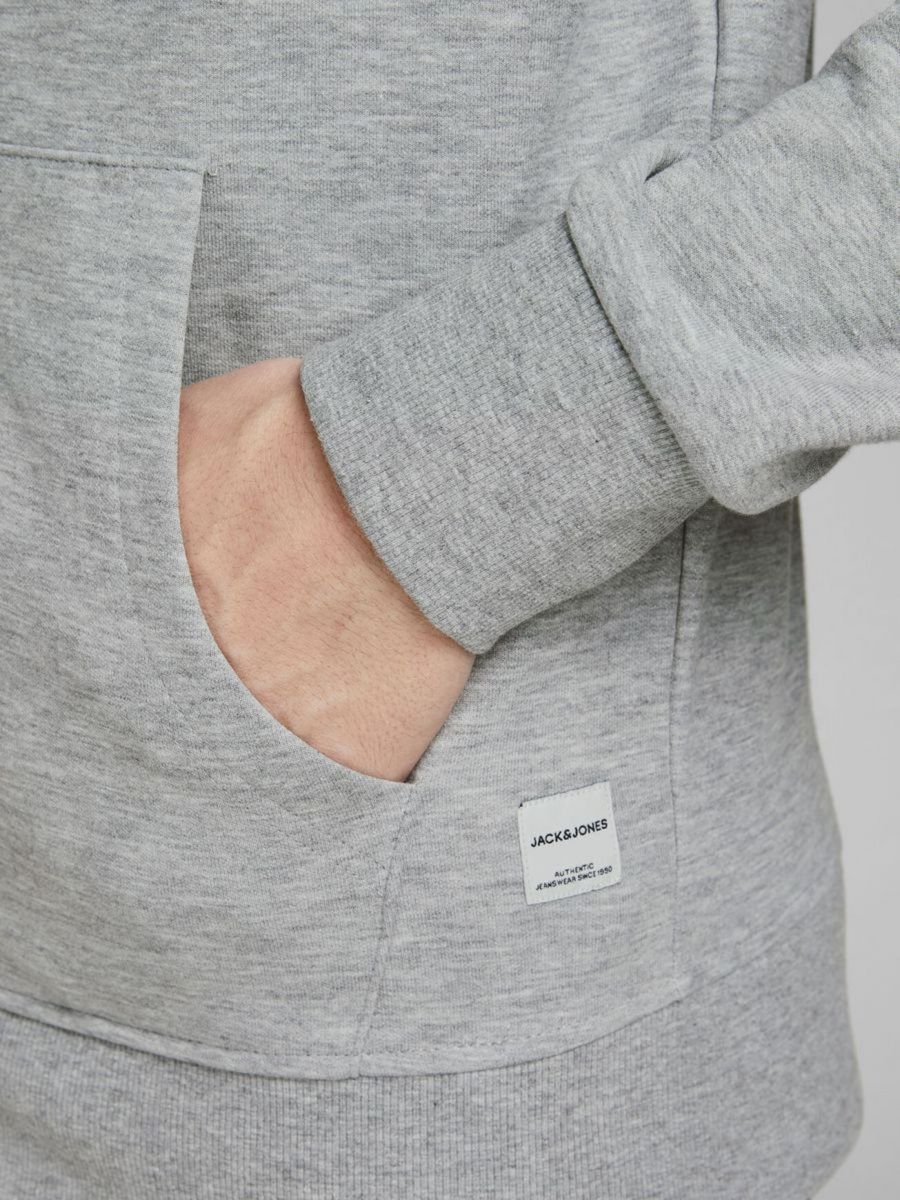 FELPA Uomo JACK&JONES 12181901 BASIC SWEAT LIGHT GREY MELANGE
