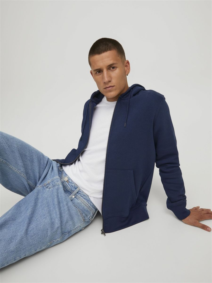 FELPA Uomo JACK&JONES 12210830 STAR NAVY