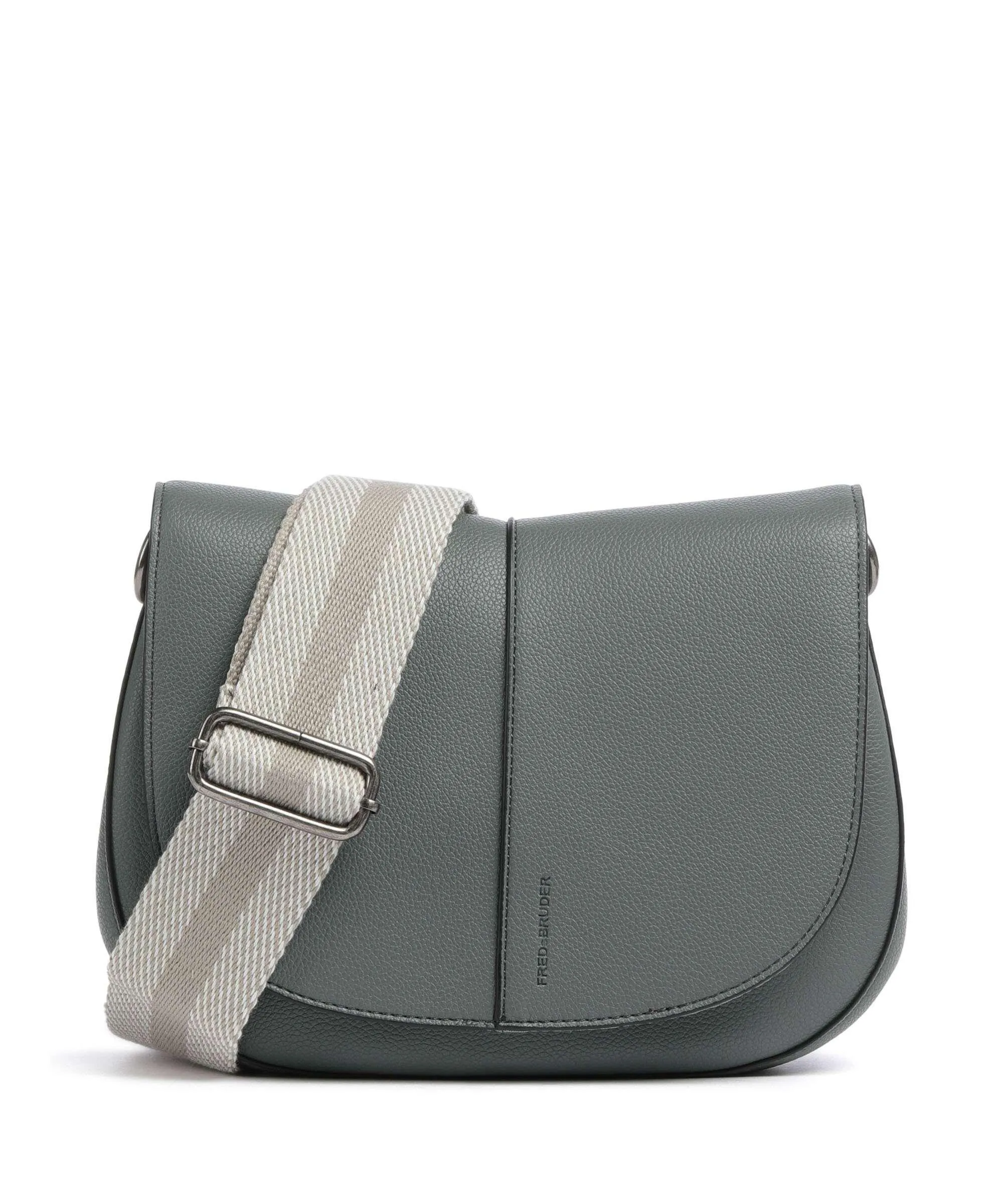  FredsBruder Bestie Borsa a tracolla pelle granulata grigio-verde  