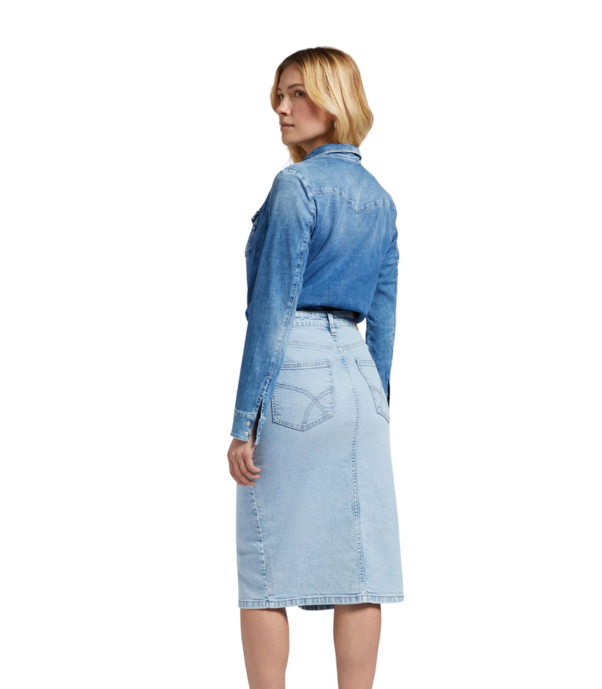 Gas Donna Gonna Midi In Jeans Norah Skirt J