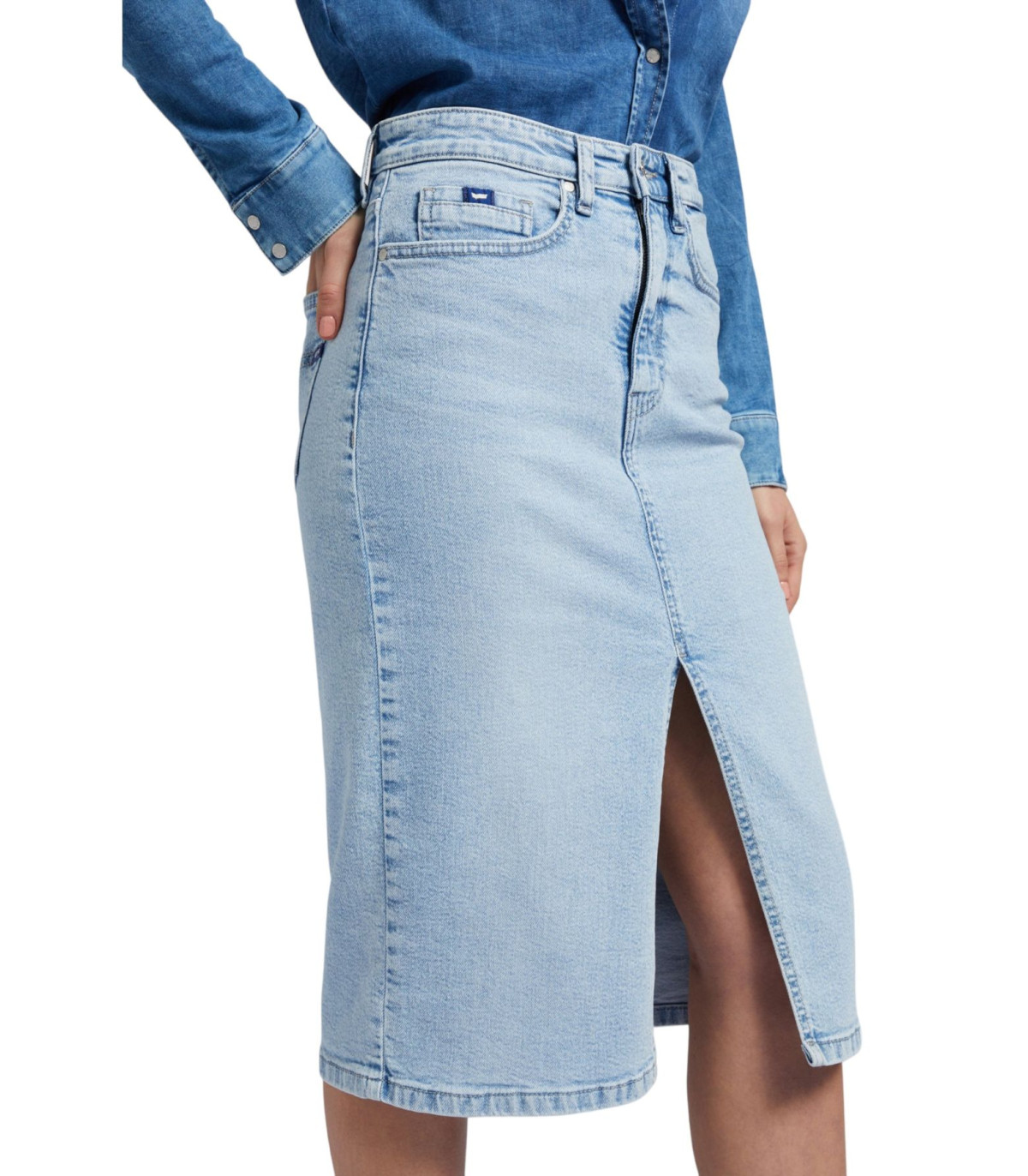 Gas Donna Gonna Midi In Jeans Norah Skirt J