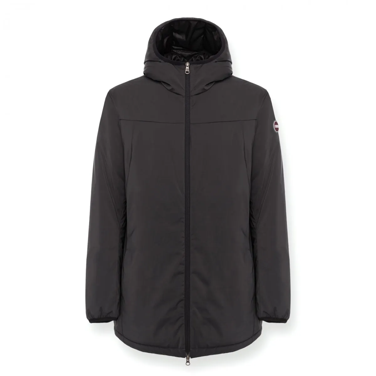 Giacca lunga in Ovatta In Tessuto Stretch