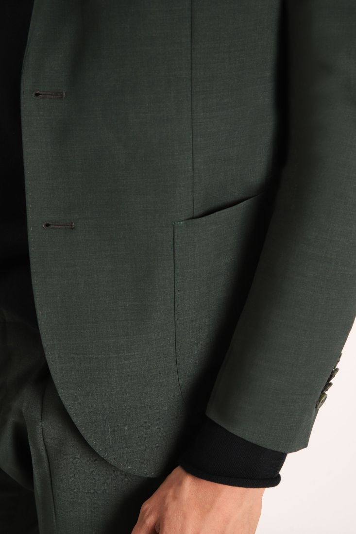Giacca monocolour con rever classici e tasche applicate