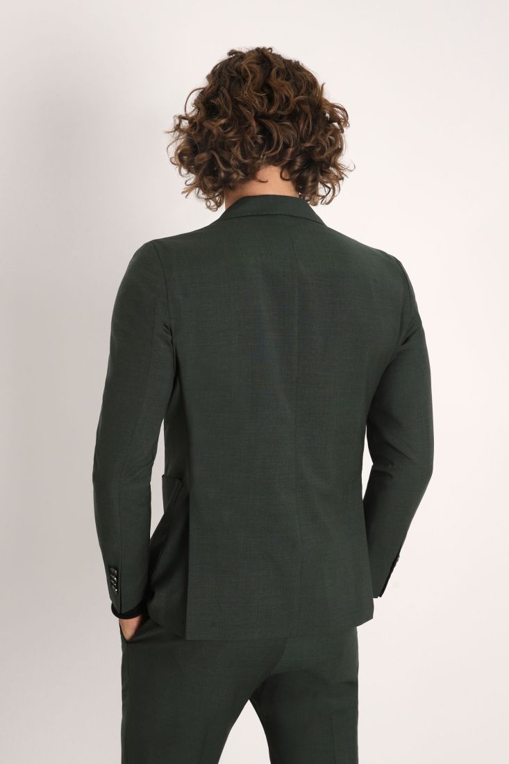 Giacca monocolour con rever classici e tasche applicate