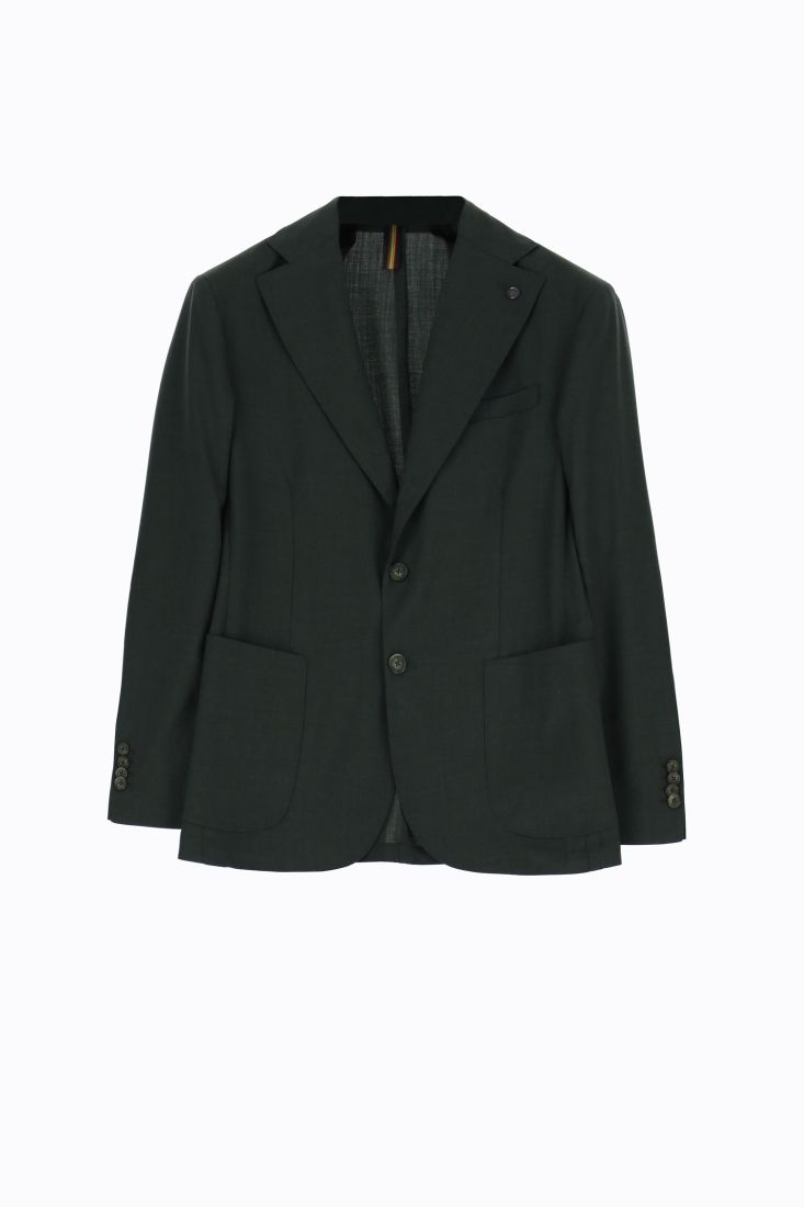 Giacca monocolour con rever classici e tasche applicate