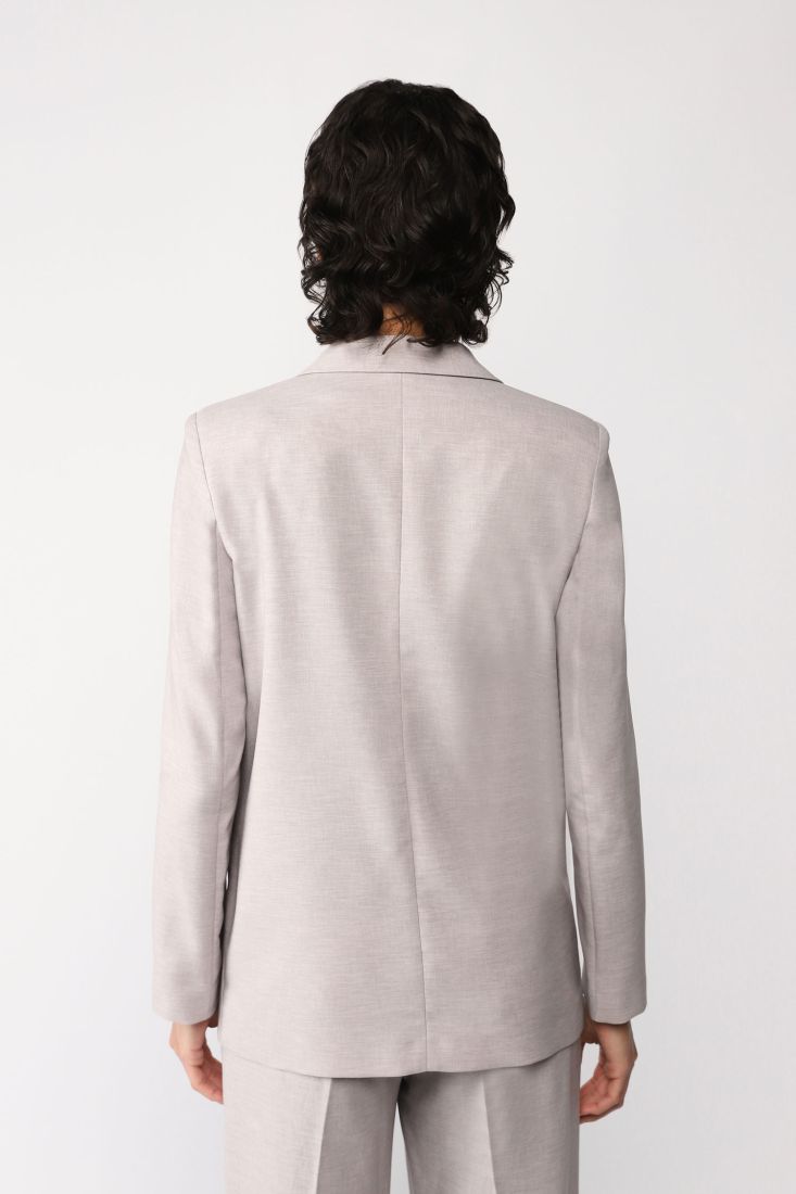 Giacca monopetto monocolour con revers classici
