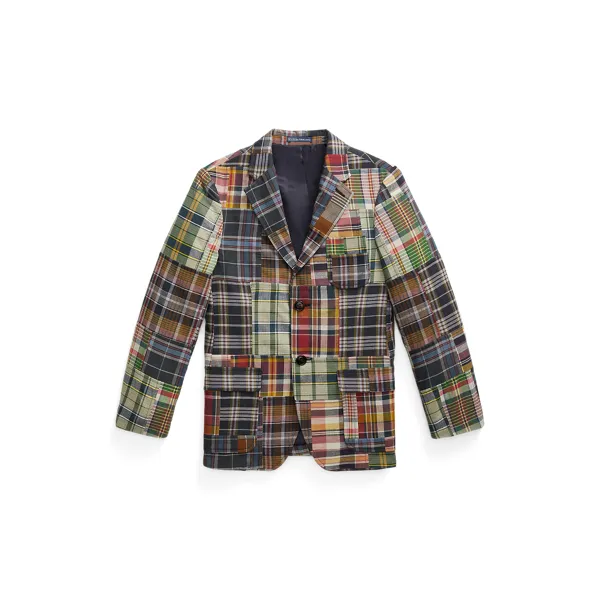 Giacca Polo patchwork indaco