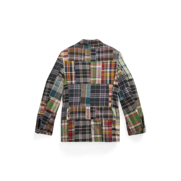 Giacca Polo patchwork indaco
