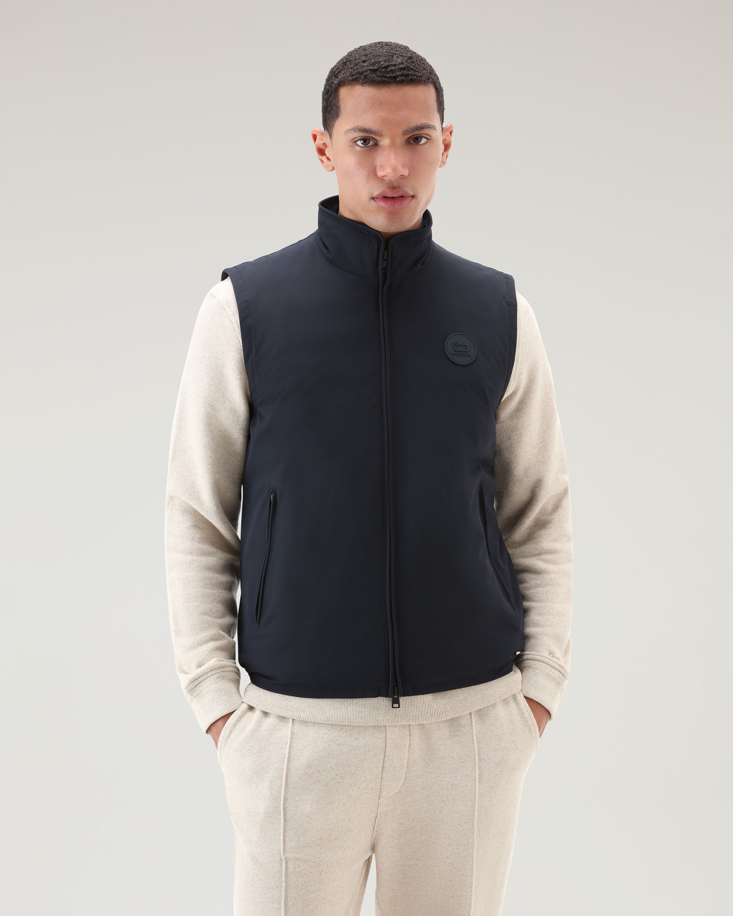 Gilet Pacific blu impermeabile e leggermente imbottito