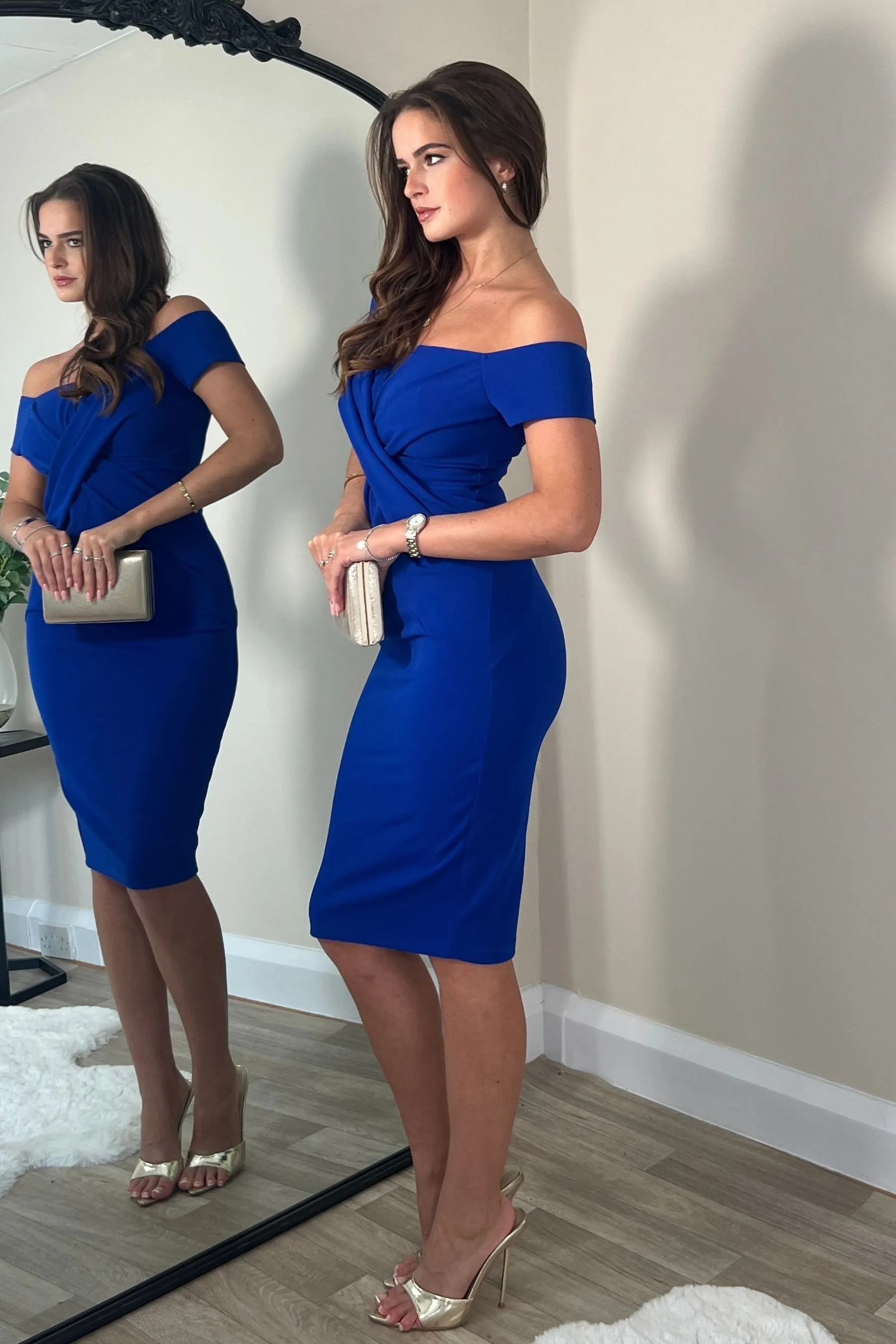 Girl In Mind Halo - Abito midi con spalle scoperte