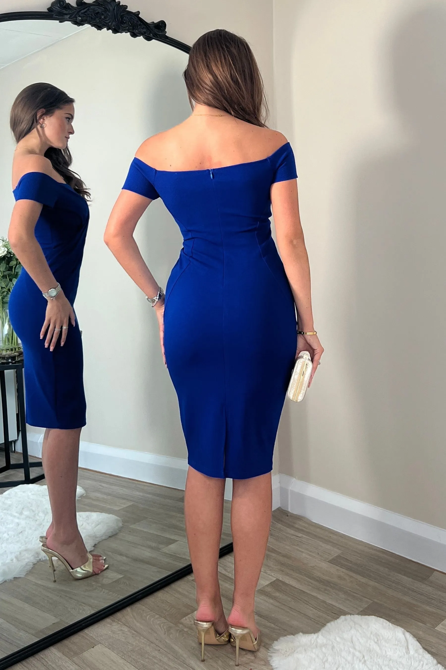 Girl In Mind Halo - Abito midi con spalle scoperte