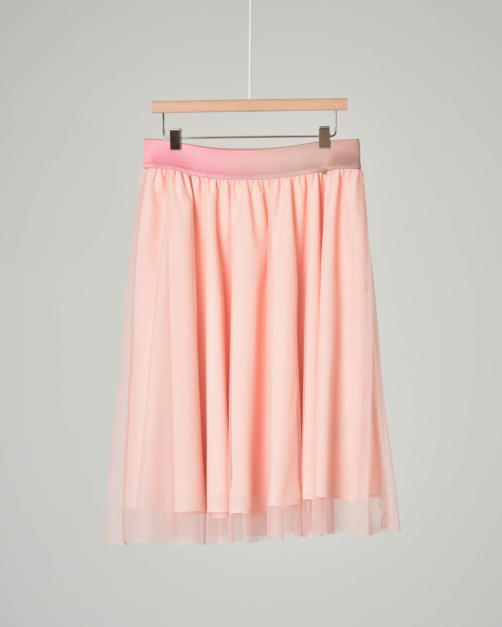 Gonna in tulle color cipria con elastico in vita 12-16 anni