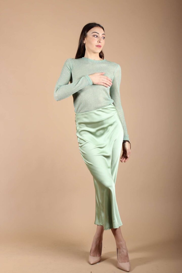 Gonna Satin Verde