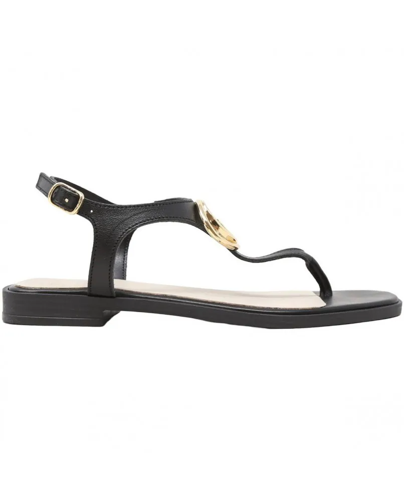 GUESS FLJMIRLEA03 sandalo infradito gioiello basso scarpe pelle nero