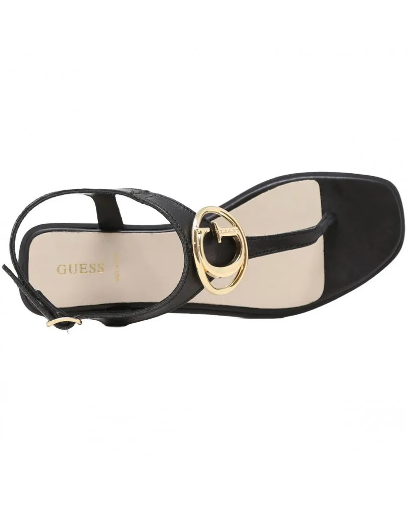GUESS FLJMIRLEA03 sandalo infradito gioiello basso scarpe pelle nero