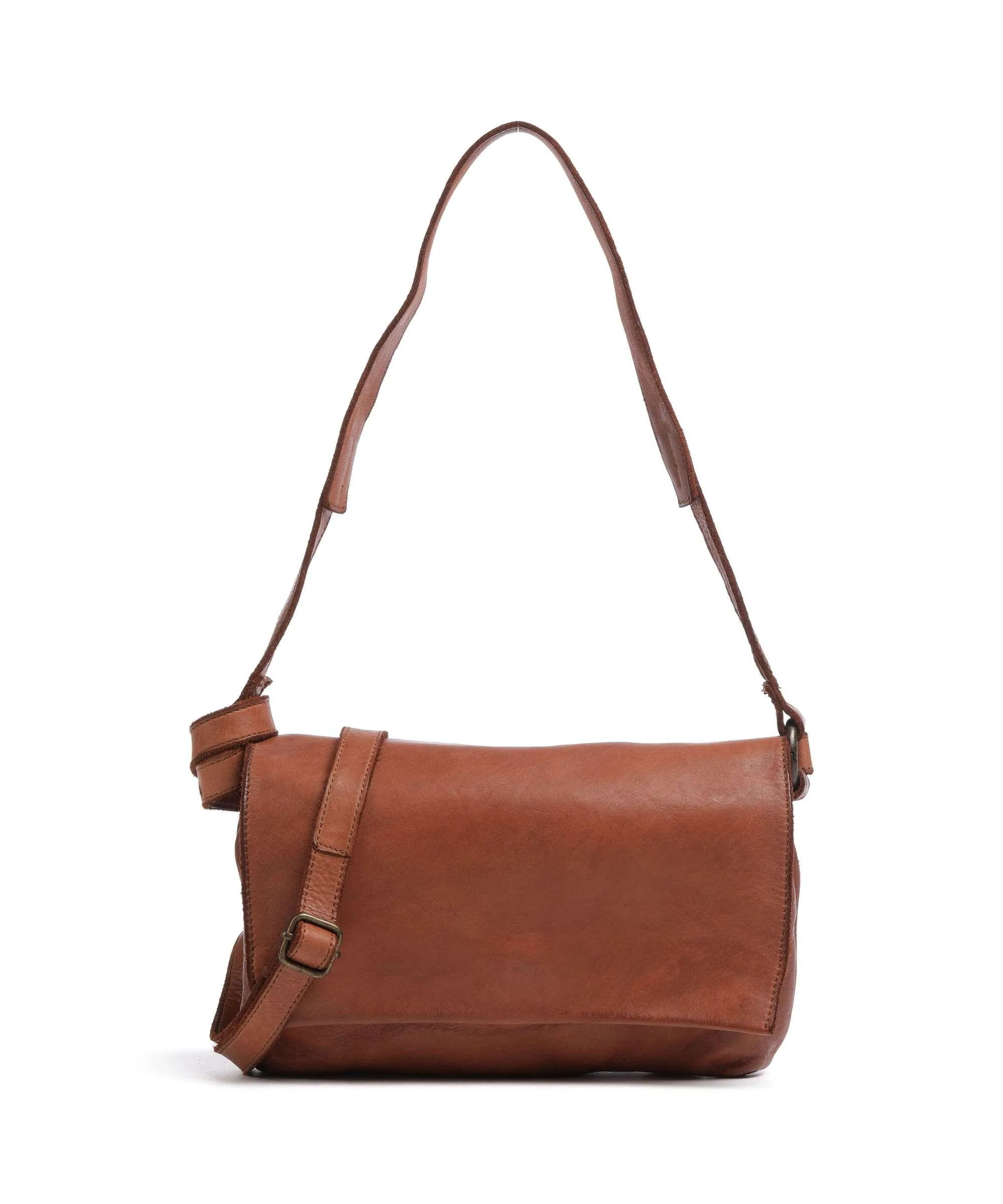  Harold's Submarine Borsa a spalla pelle di vacchetta finemente grana cognac  