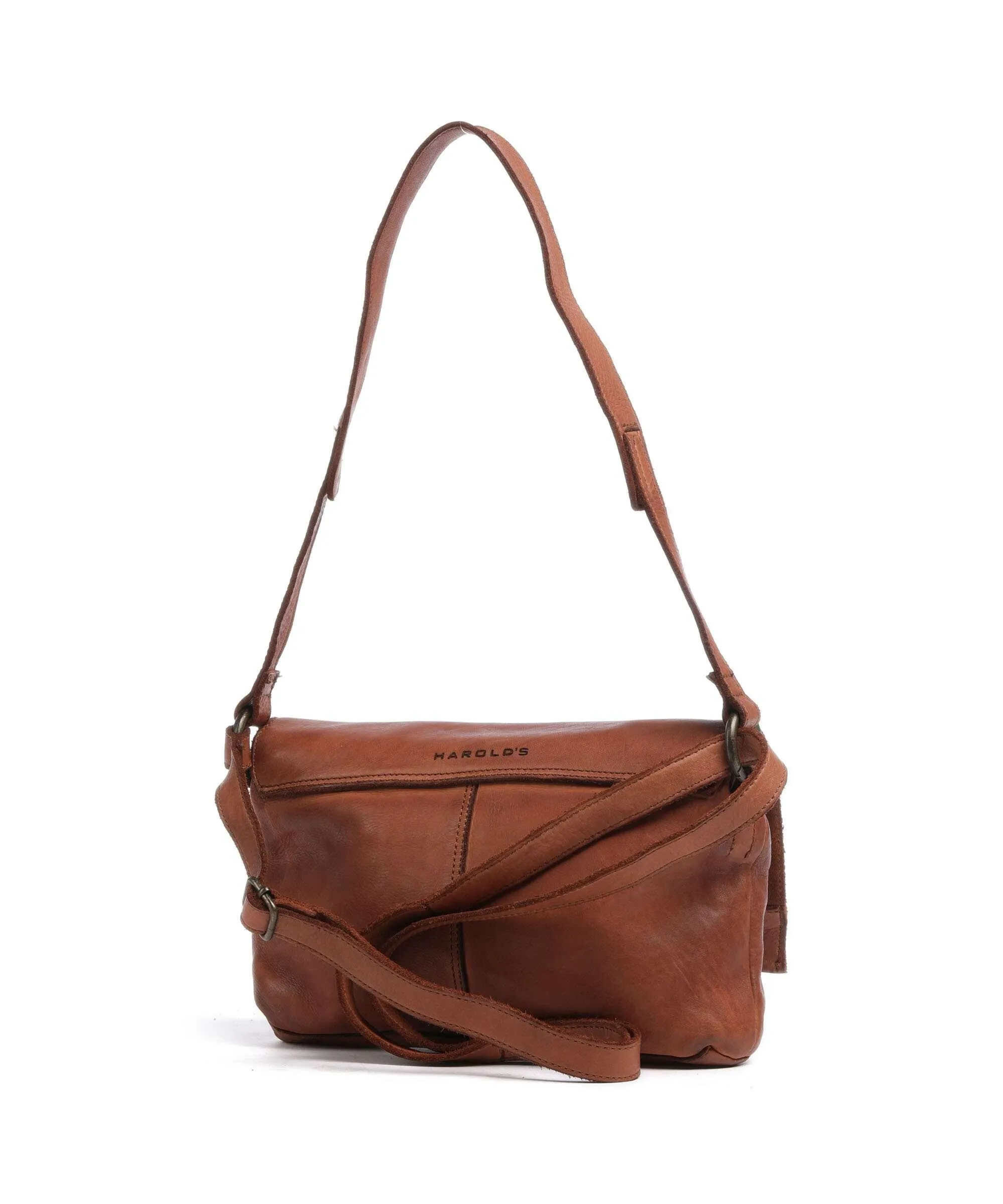  Harold's Submarine Borsa a spalla pelle di vacchetta finemente grana cognac  