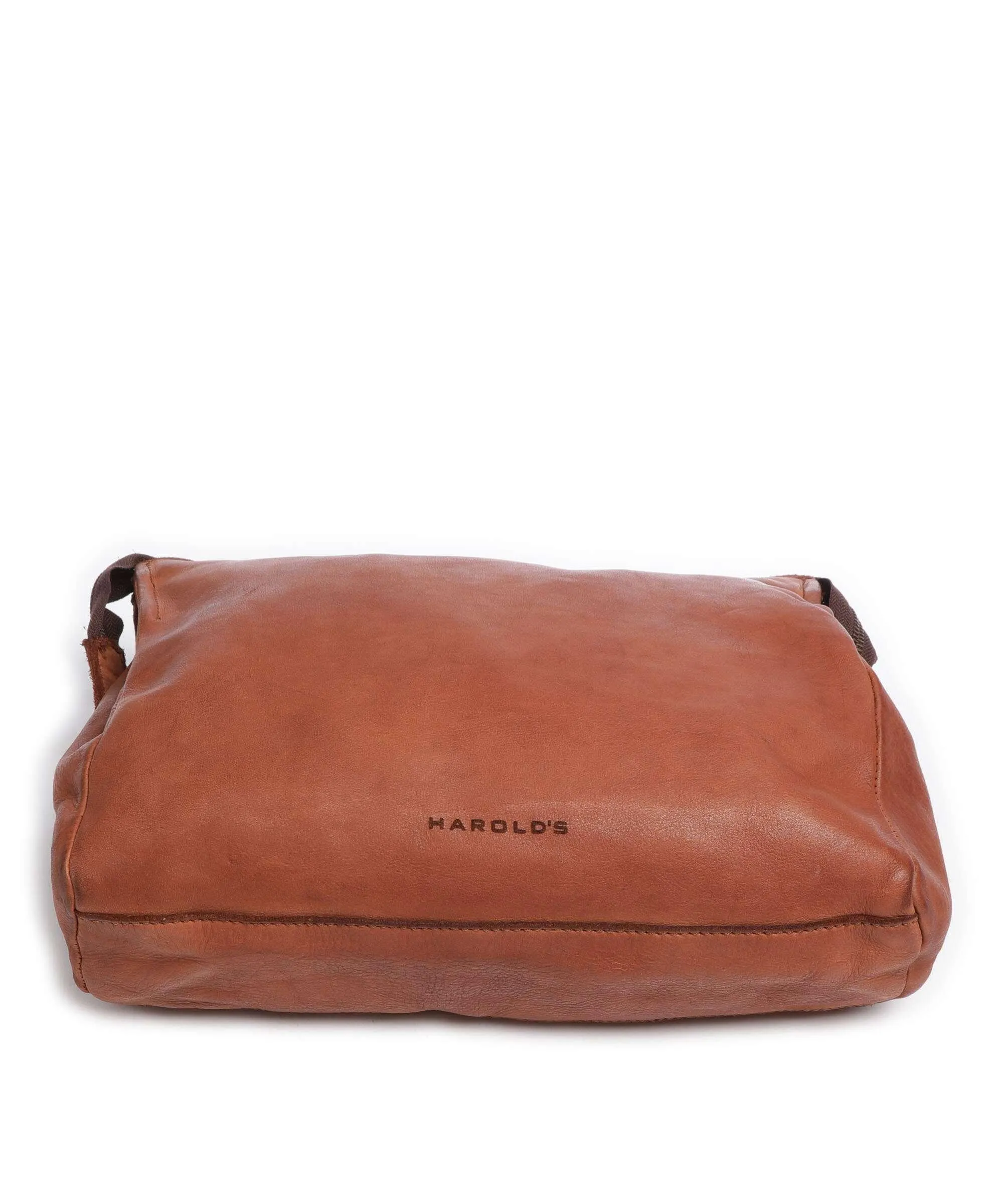  Harold's Submarine Borsa a spalla pelle di vacchetta grana cognac  