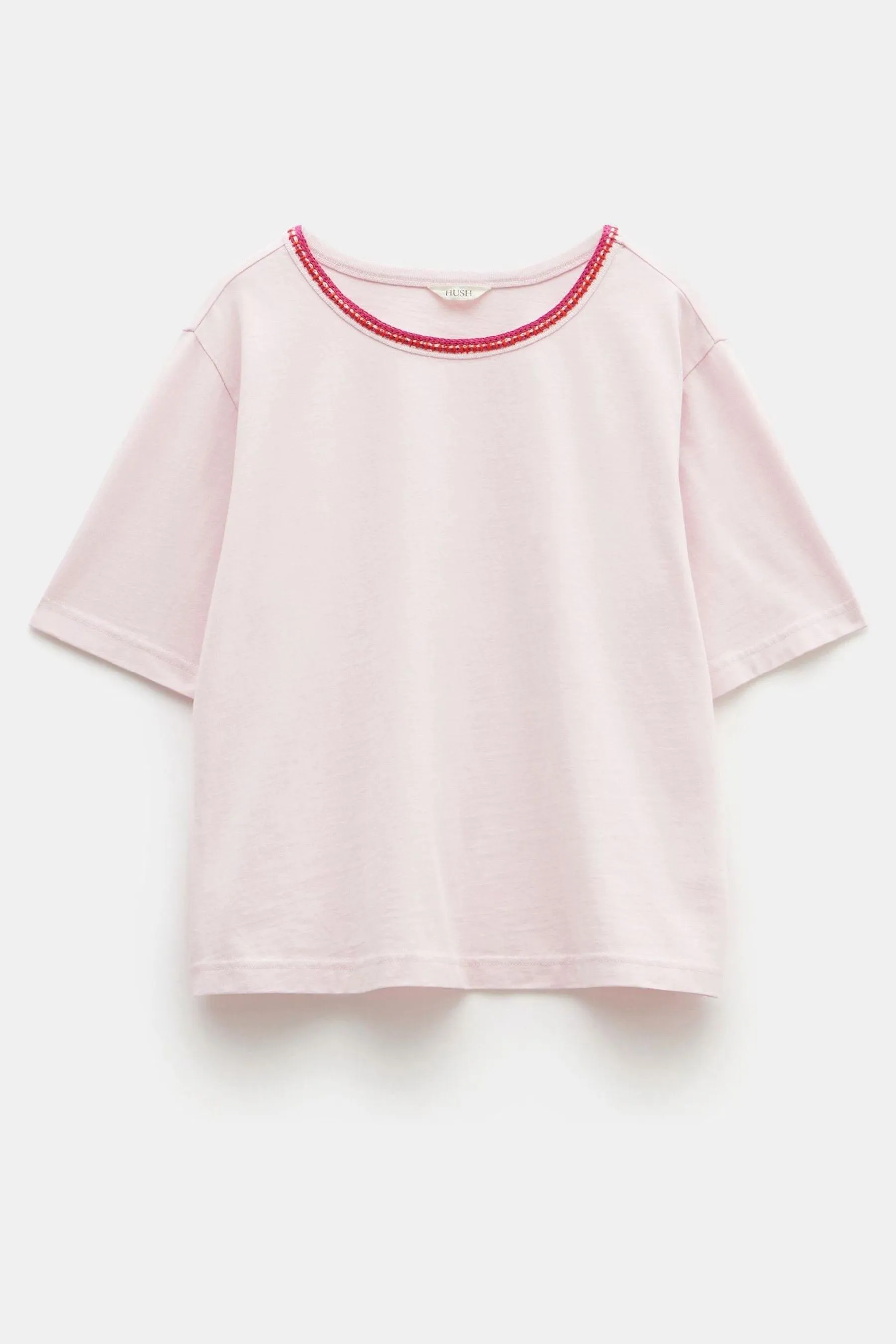 Hush Lucy Crochet Trim 100% Cotone T-Shirt    