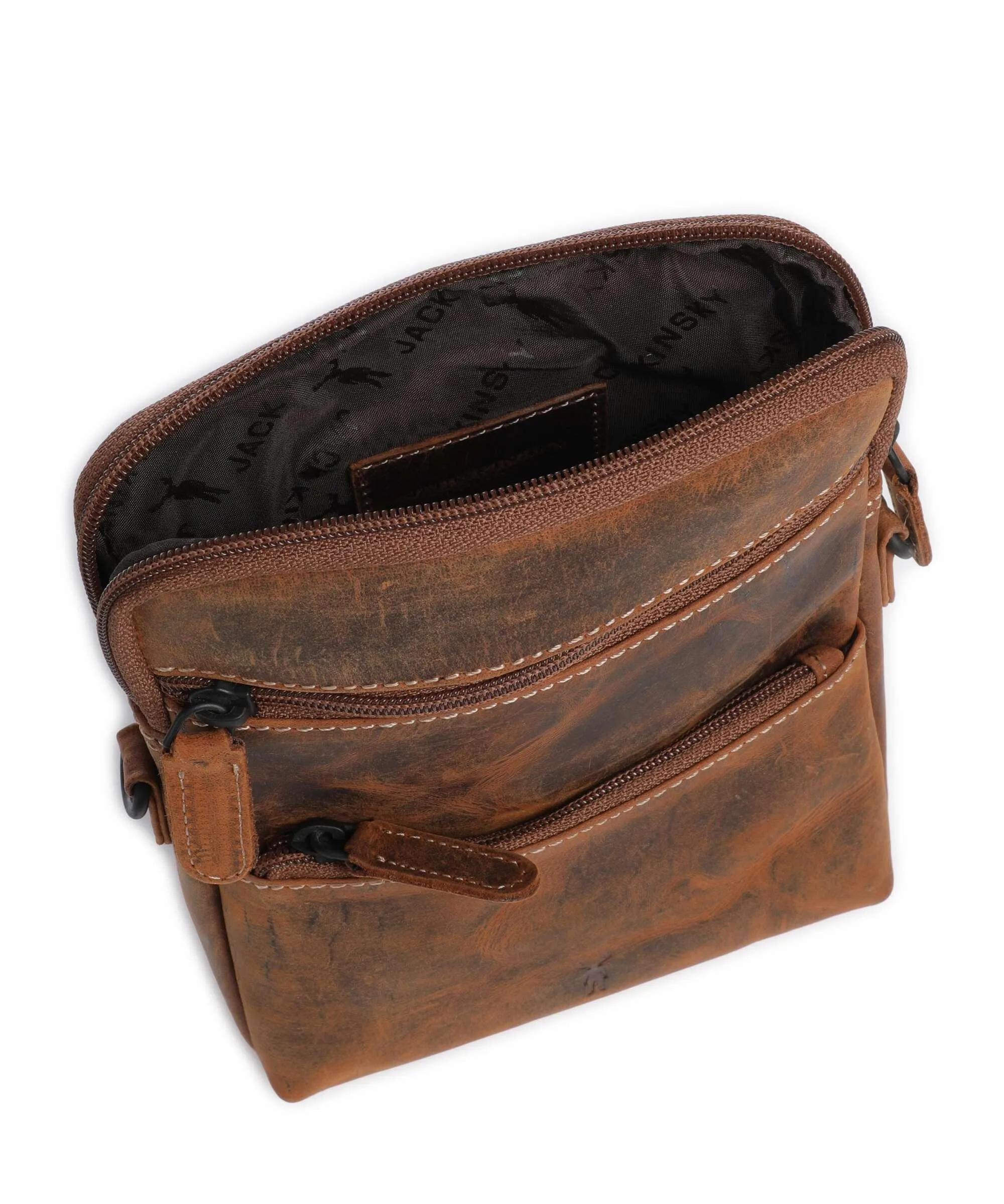  Jack Kinsky Baltimore 11 Borsa a tracolla pelle cognac  
