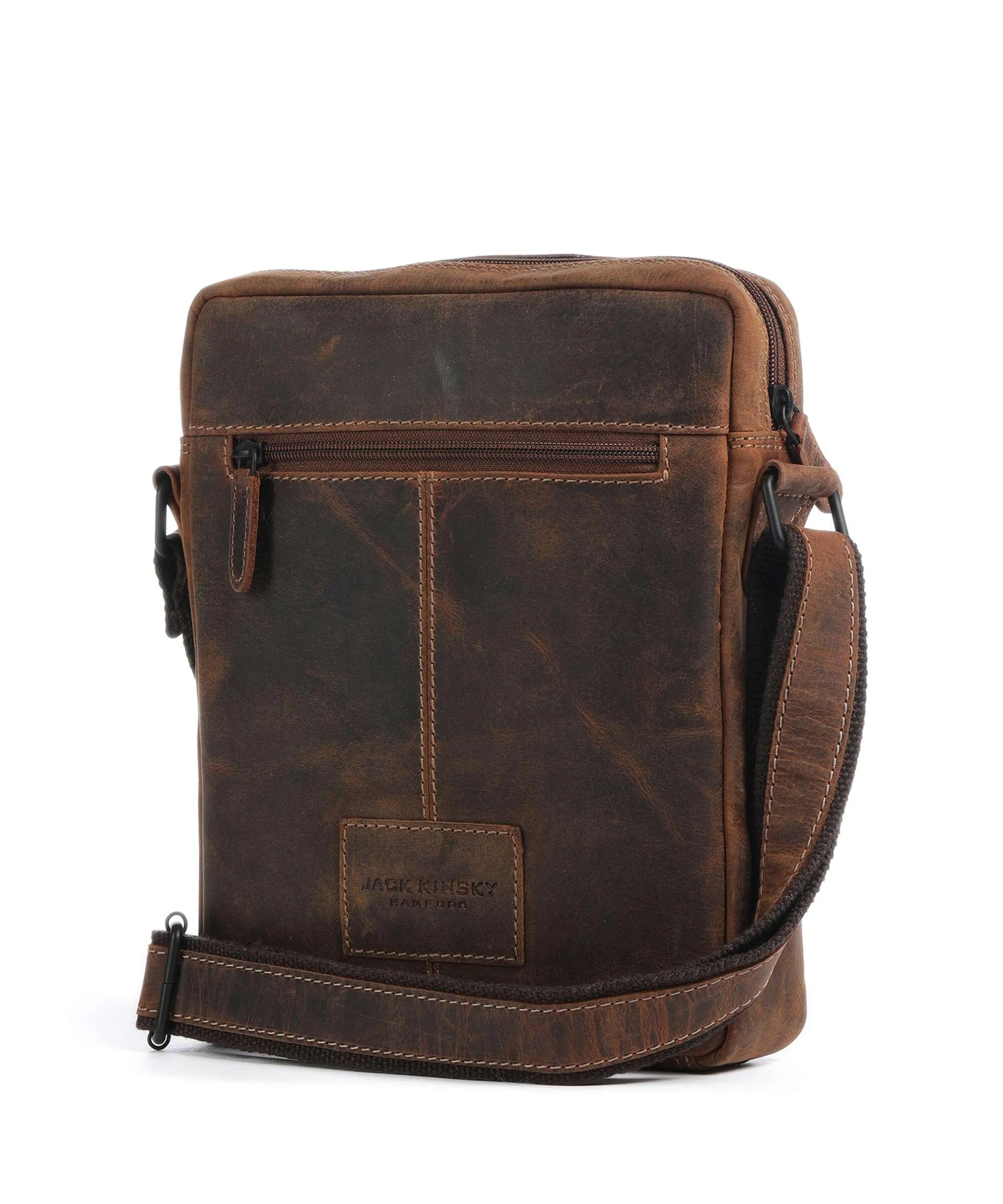  Jack Kinsky Baltimore 2 Borsa a tracolla pelle cognac  