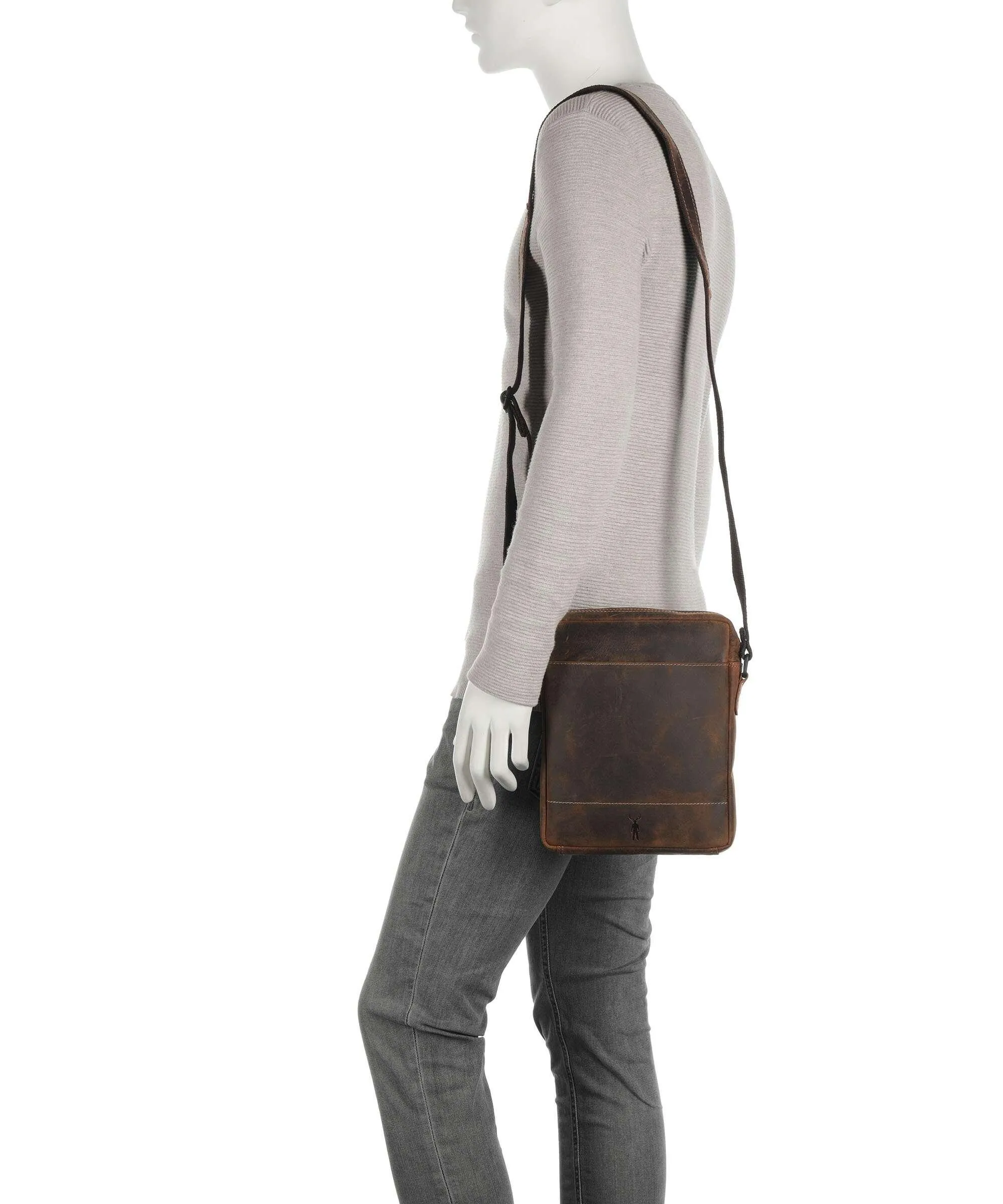  Jack Kinsky Baltimore 2 Borsa a tracolla pelle cognac  
