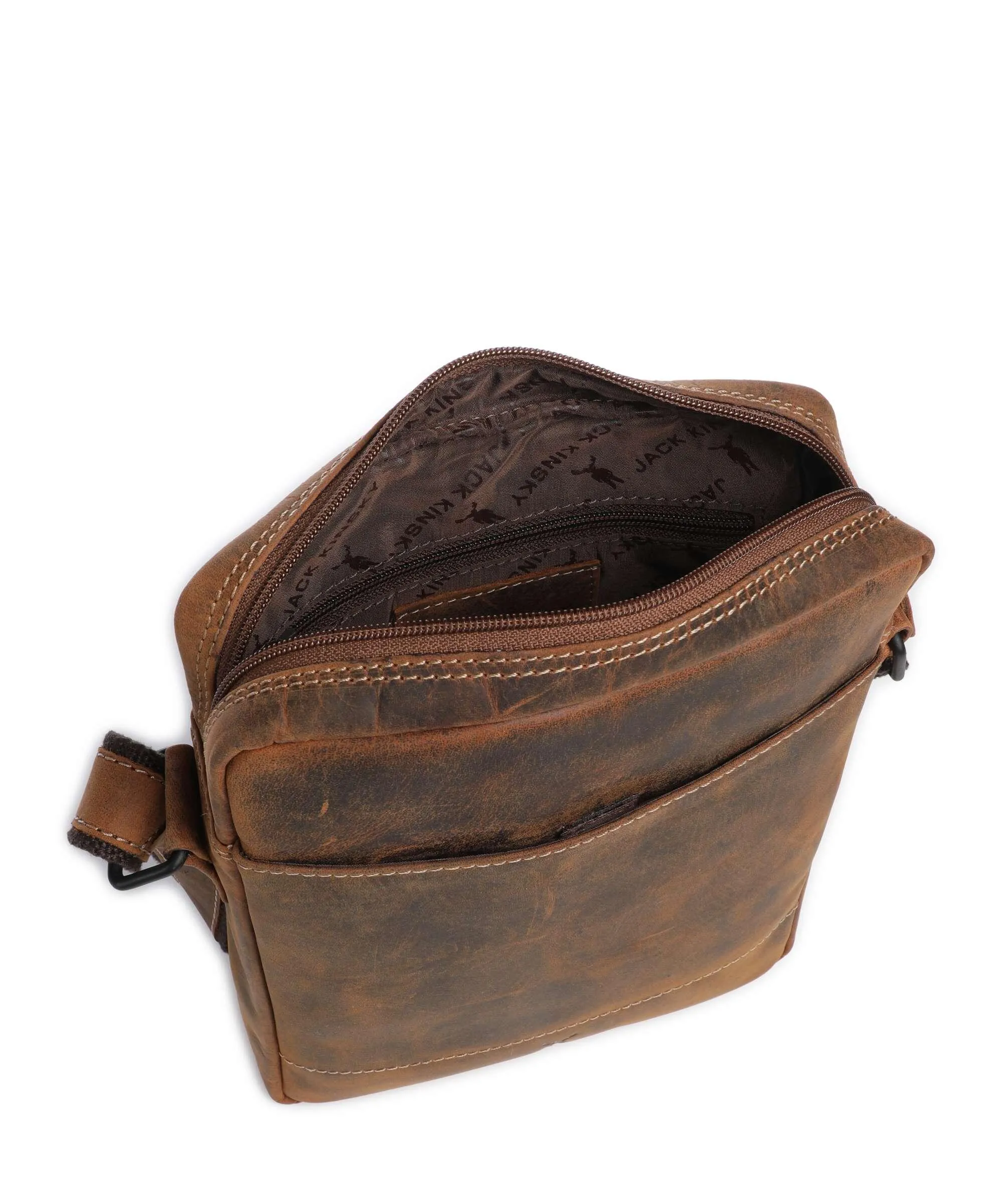  Jack Kinsky Baltimore 2 Borsa a tracolla pelle cognac  