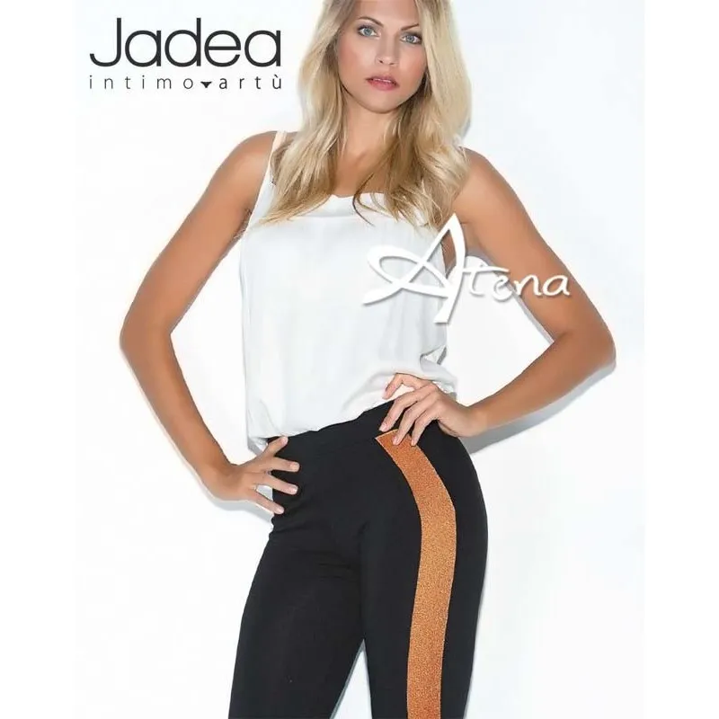  Jadea Jadea leggings con banda lurex argento o bronzo 4175