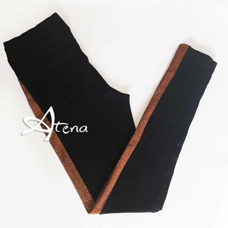  Jadea Jadea leggings con banda lurex argento o bronzo 4175