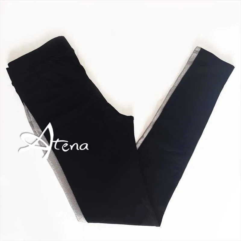  Jadea Jadea leggings con banda lurex argento o bronzo 4175