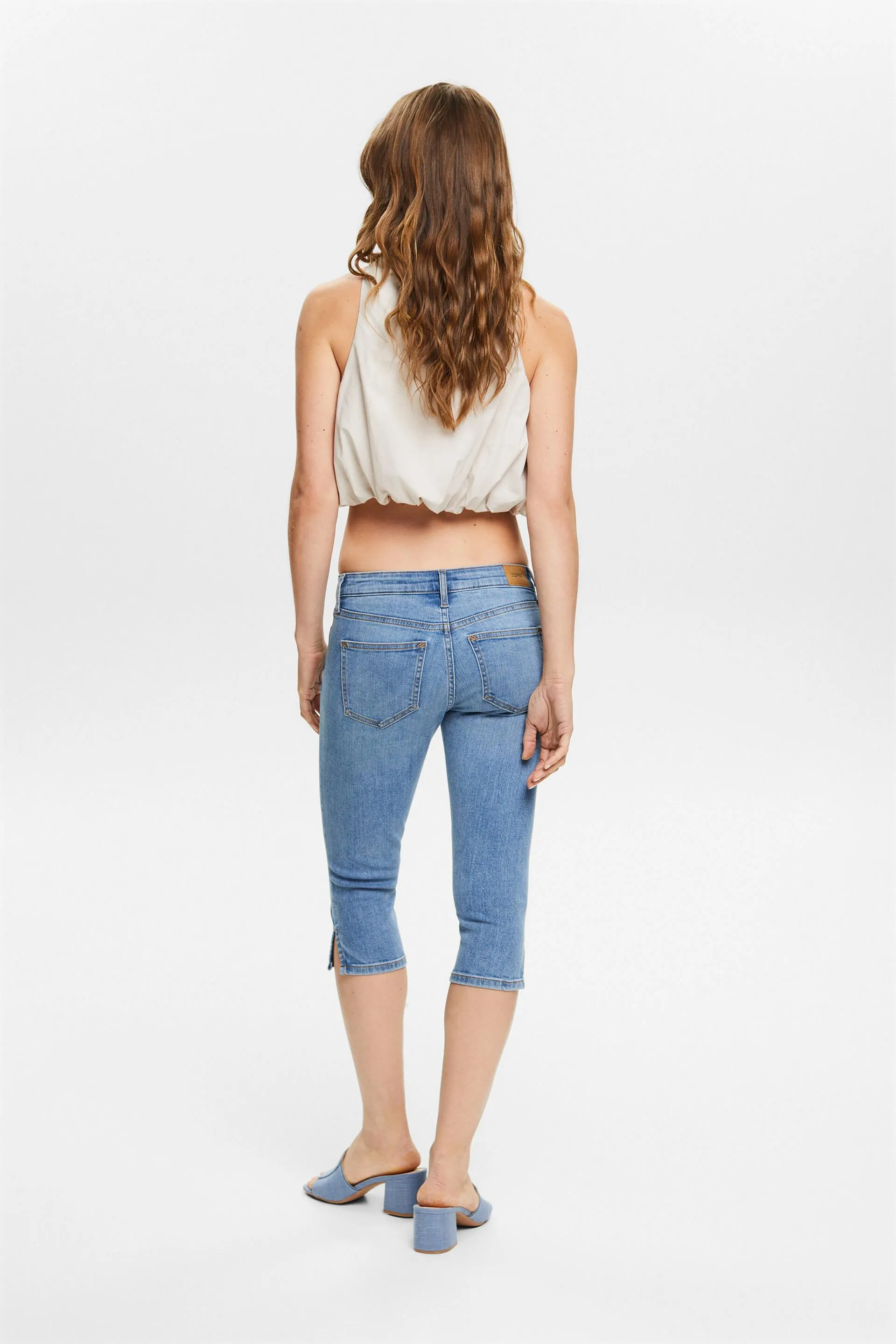 Jeans Capri a vita media