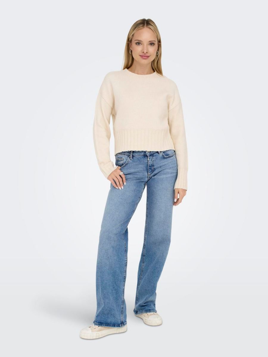 JEANS Donna ONLY 15280466 JUICY WIDE LIGHT BLUE DENIM