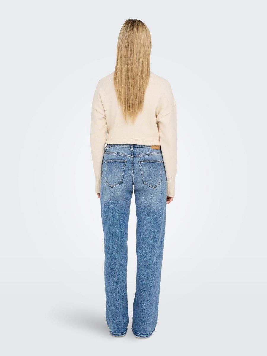 JEANS Donna ONLY 15280466 JUICY WIDE LIGHT BLUE DENIM