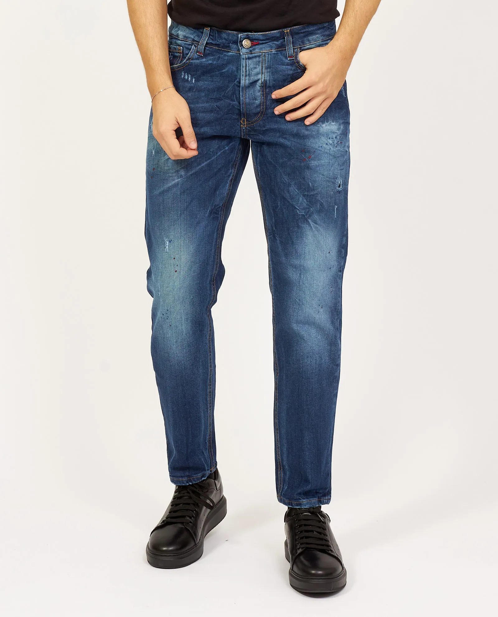Jeans slim fit SetteMezzo modello capri a 5 tasche