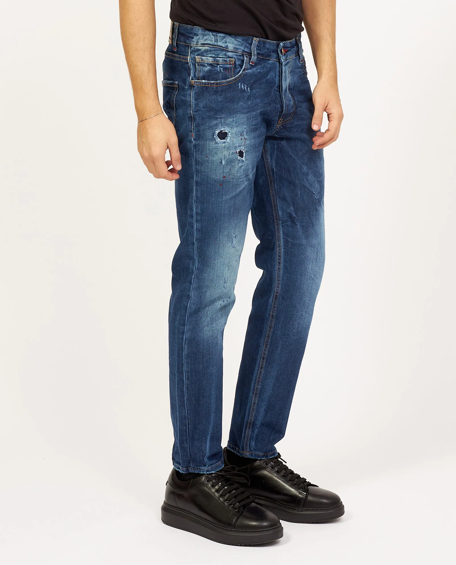 Jeans slim fit SetteMezzo modello capri a 5 tasche