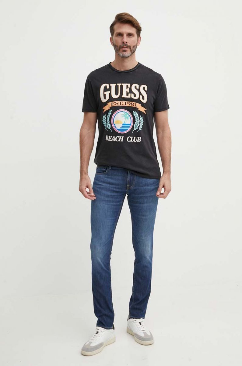 JEANS Uomo GUESS M4GAN1 D4Z24 MIAMI CA1M THE CAIMAN