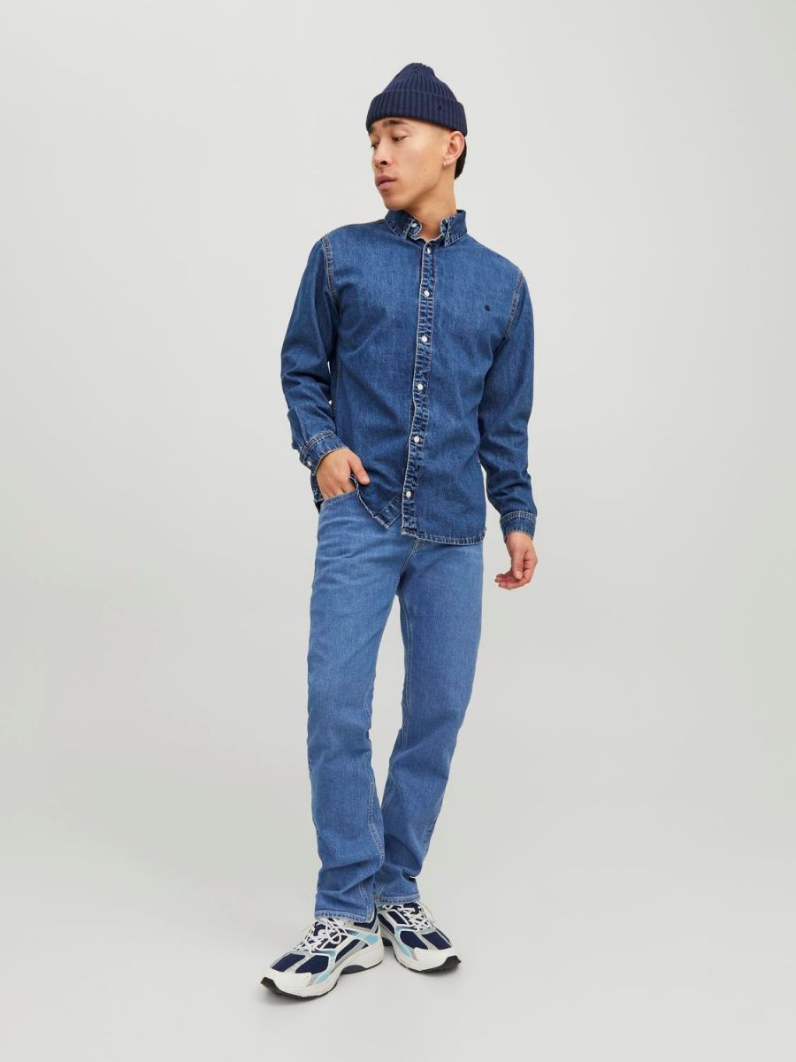 JEANS Uomo JACK&JONES 12242320 MIKE BLUE DENIM